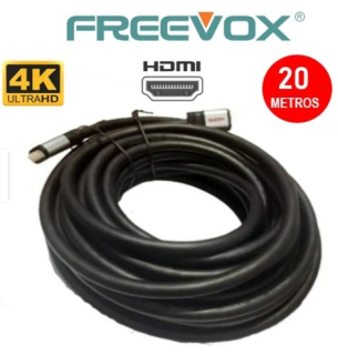 Cable HDMI Freevox 20m 4k V2.0, 2160p, 3D, ancho de banda 18Gbps - Freevox CF401-200