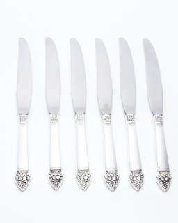 Cuchillos de mesa mango plata por Oneida King Cedric, 12 piezas