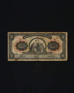 Billete Perú 50 soles de oro 1951 serie H2