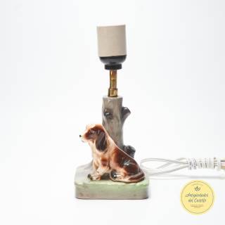 Lampara de mesa cerámica vidriada reparada