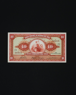 Billete Perú 10 soles de oro 1965 serie C49