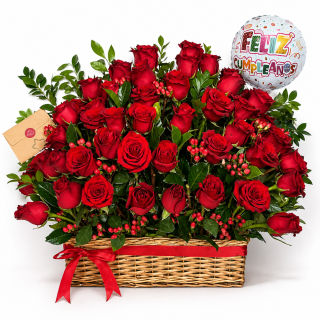 Canasta Big de Rosas