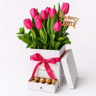 COFRE BOMBON DE TULIPANES