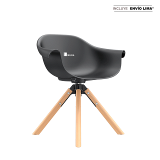 Silla Fija Liz Negro