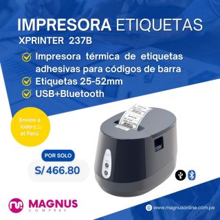 Impresora Térmica etiquetas adhesivas para códigos de barra 237B USB+Bluetooth