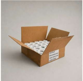 Caja de 50 rollos de 1300 etiquetas adhesivas térmico 40x20mm TD blanco