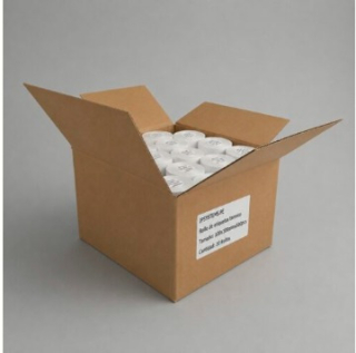 Caja de 20 rollos de 500 etiquetas adhesivas térmico 100x100mm TD blanco