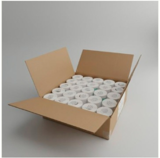 Caja de 50 rollos de 1000 etiquetas adhesivas térmico 50x25m10 rollos de 2000 etiquetas térmico 50x25mm 2 colm TD blanco
