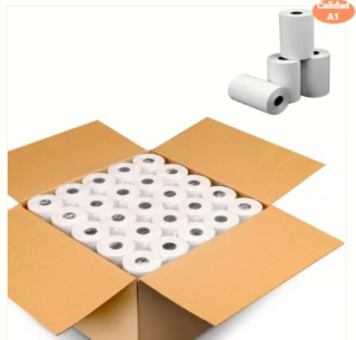Caja de 100 rollos contometros papel térmico 80x45mm 55g