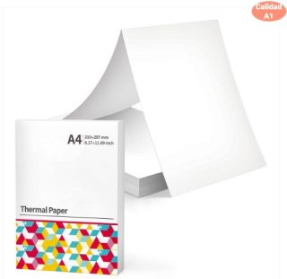 Paquete de 100 hojas térmicas plegables A4 210x297mm folding