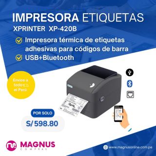 Impresora térmica de etiquetas adhesivas para códigos de barra XPRINTER 420B