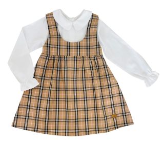 Jumper a cuadros y blusa