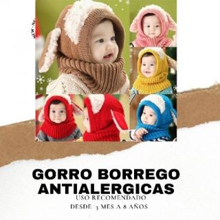 Gorro  niños bebe borrego bebé antialérgico código producto 100035
