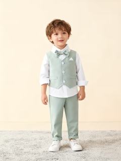 Traje elegante verde set completo codigo 100484VV