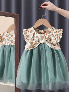 hermoso vestido tull verde
