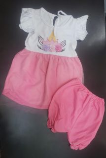 vestido unicornio bebe tull incluye short  Codigo 100274T1