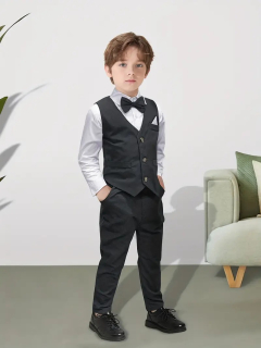 TERNO ELEGANTE CHALECO NEGRO 100506