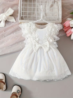 Hermoso vestido blanco sin mangas con detalle codigo 100522