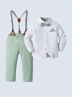 Conjunto de traje de  niños verde set completo codigo 100335vd