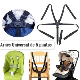 arnes cinturon de seguridad de 5 puntas para niños, silla de cochecito etc  codigo 100429
