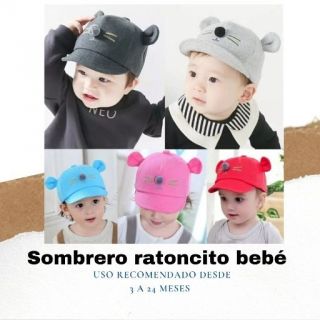 Hermoso sombrero  gorro bebe  raton de algodón moda exclusiva Código producto 100039