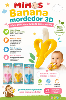 Mordedor cepillo banana silicona código 100058