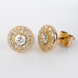 Aretes Halo doble de Diamantes