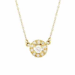 Collar Halo 0.22 ct Oro amarillo