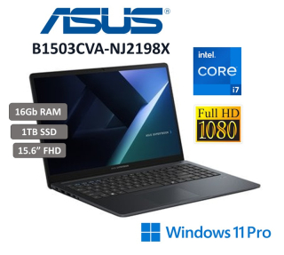 Laptop Asus ExpertBook B1 Intel Core i7-1355U - 16GB RAM - 1TB SSD W11PRO - Pantalla 15.6 FHD - Gris