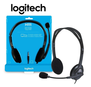 Audífonos estéreo con micrófono Logitech H111