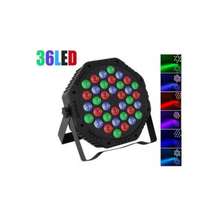 Luz de escenario LED tacho par Led 36X1 luces color rgb