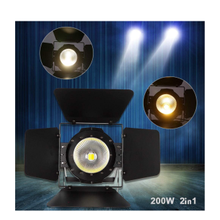Luz De Escenario Led Tacho Par Cob fresnell 200w 220v Luces Color Blanco