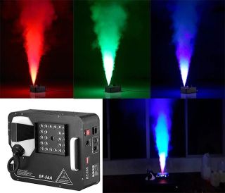 Maquina De Humo Vertical Luces Led 1500w Control Y Dmx + botella litro