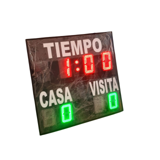 Panel Tablero Marcador Cronometro Deporte Futbol Digital DE 1.50 X 1.50CM Led Rojo Y Verde