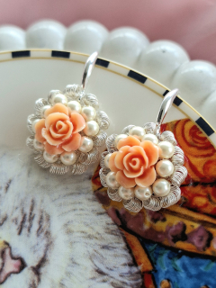 Aretes rositas melón