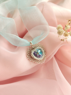 Dije corazón Swarovski