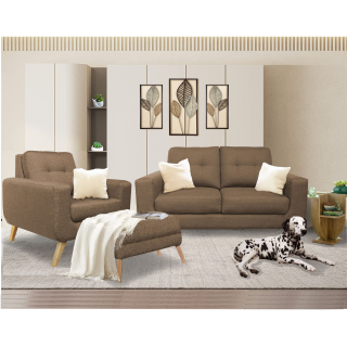 Juego de Sala Reihan 2-1 + Banqueta A-Marron