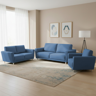 Juego de Sala Cairo 3-2-1 Acero