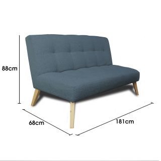 Sofa Priego 3 cuerpo A-Acero