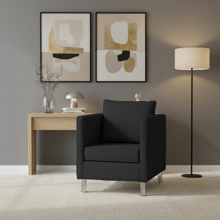 SILLON CASABELLA MARCUS 1 CUERPO NEGRO