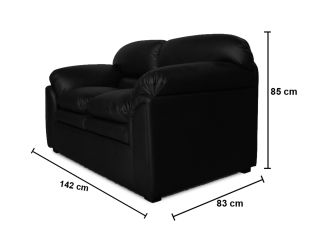 Sofá Rodolphe 2 cuerpos C-Negro