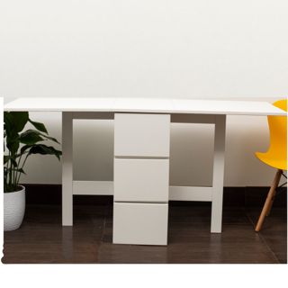 Mesa Cajonera Plegable Renaut Crema