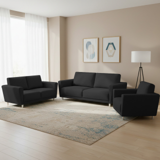 Juego de Sala Cairo 3-2-1 Negro