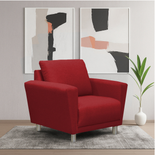 Sofá Cairo 1 cuerpo M-Rojo