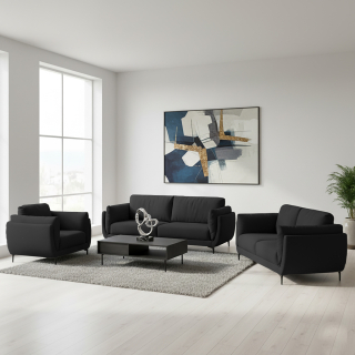 Juego de Sala Maelis 3-2-1 Negro