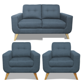 Juego de Sala Rohan 2-1-1 A-Acero