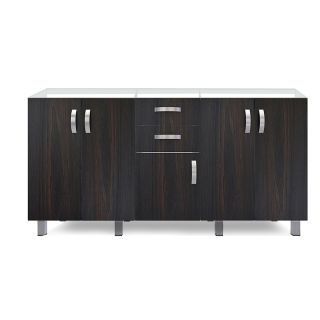 Mueble inferior para cocina 1.5 Drcha - bco/Wengue