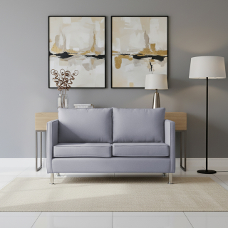 SOFA CASABELLA MARCUS 2 CUERPOS GRIS