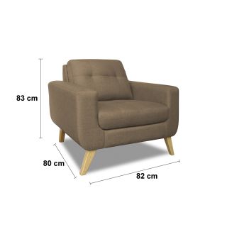 Sofá Rohan 1 cuerpo A-Marron