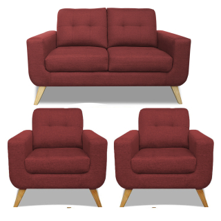 Juego de Sala Rohan 2-1-1  M-Rojo